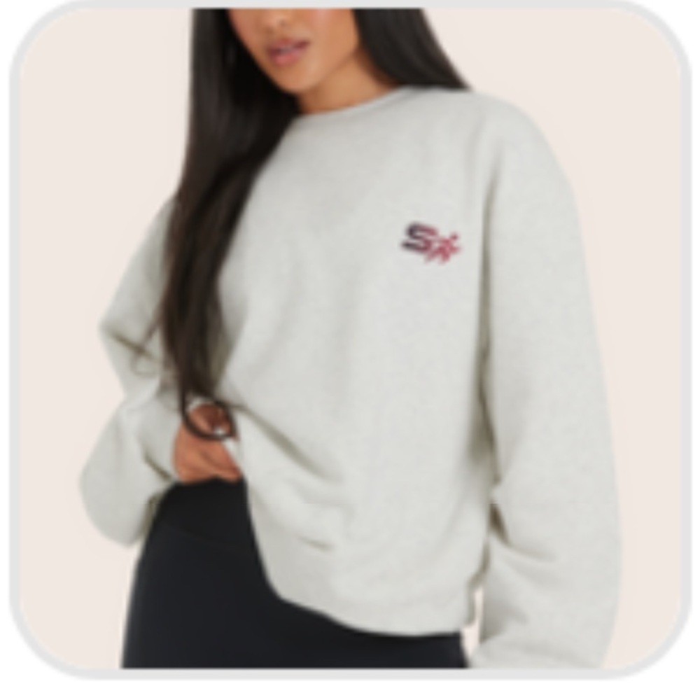 SET Active Light Heather Gray Crewneck Sweatshirt